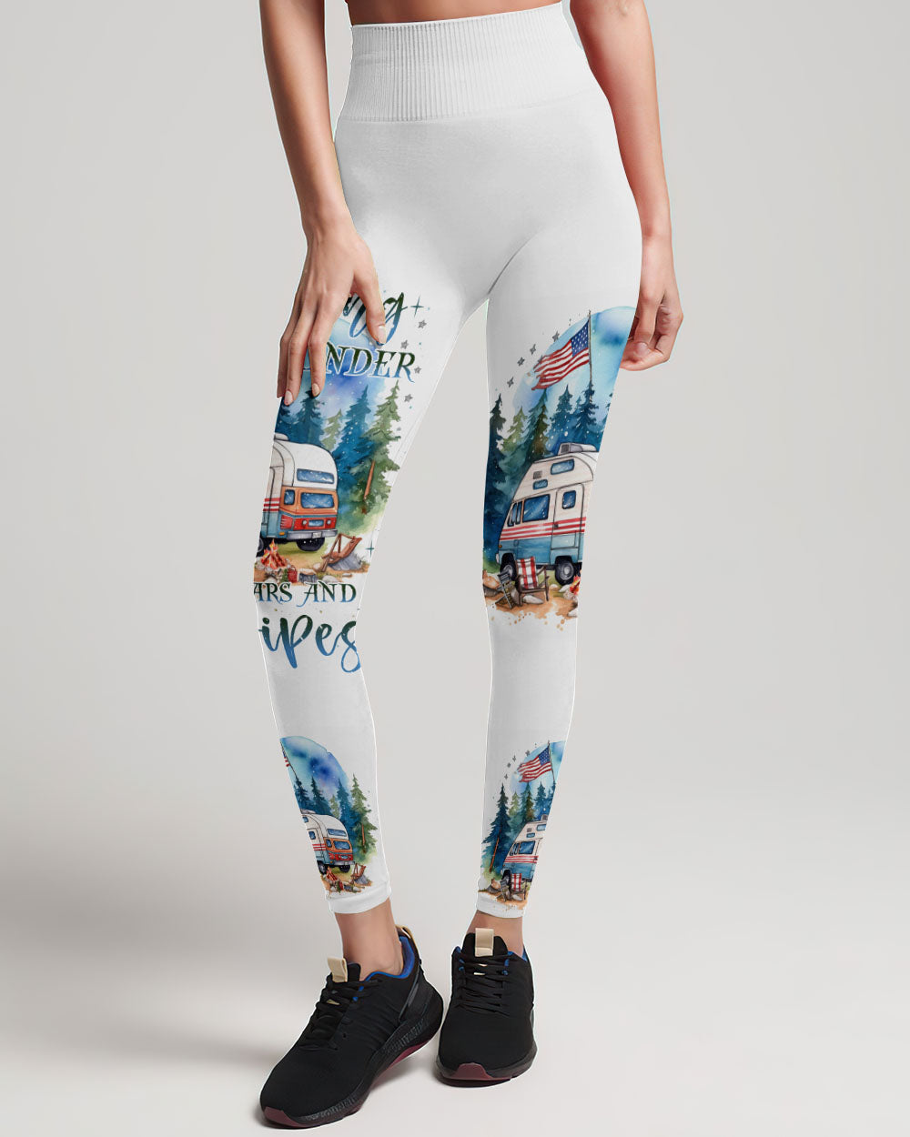 CAMPING UNDER STARS AND STRIPES ALL OVER PRINT - TLNZ1406231
