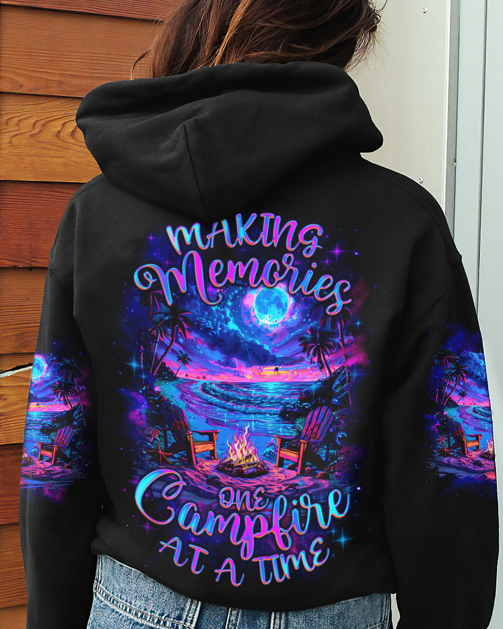 MAKING MEMORIES ONE CAMPFIRE AT A TIME BEACH ALL OVER PRINT - TLNZ1603243