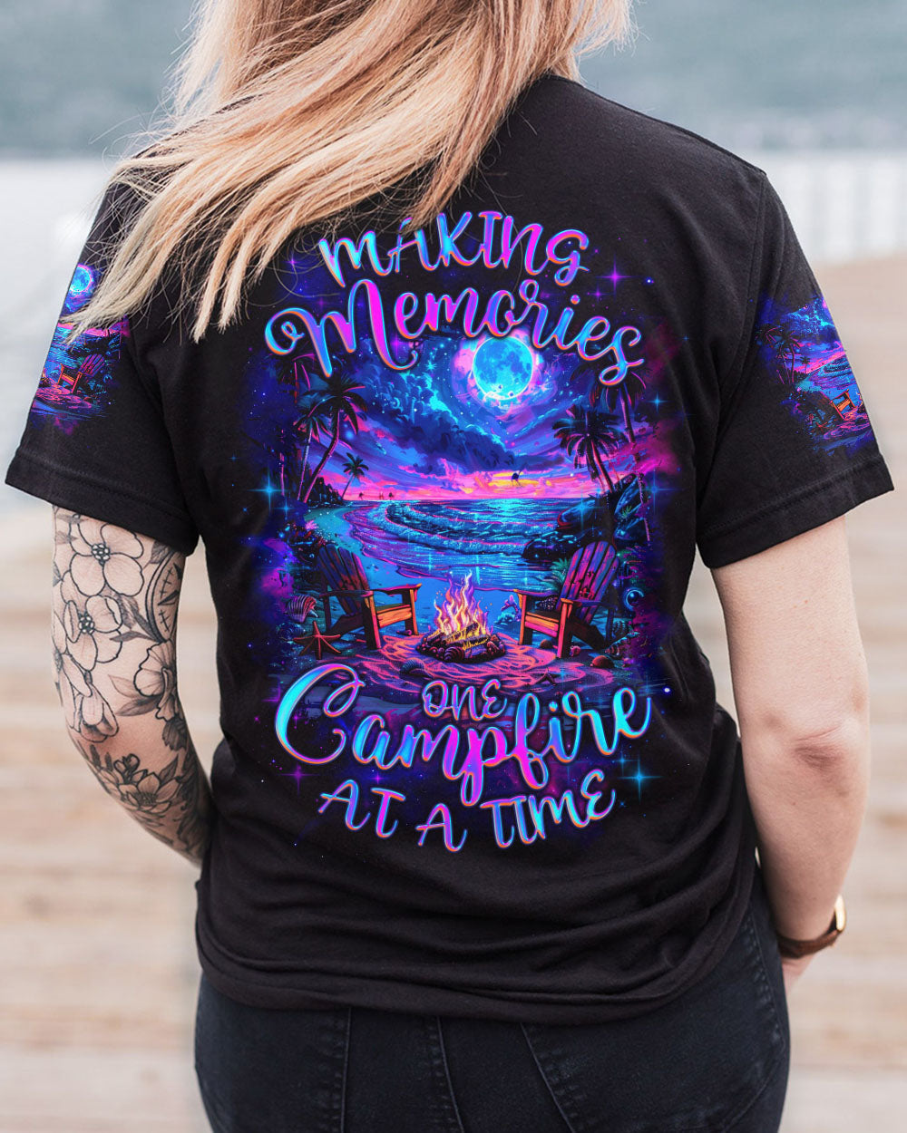MAKING MEMORIES ONE CAMPFIRE AT A TIME BEACH ALL OVER PRINT - TLNZ1603243
