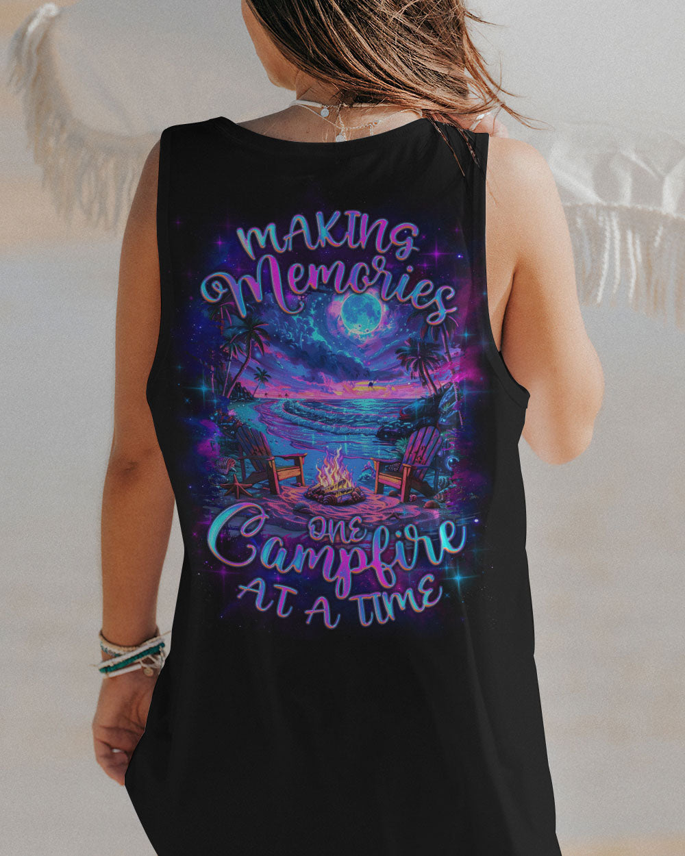 MAKING MEMORIES ONE CAMPFIRE AT A TIME BEACH ALL OVER PRINT - TLNZ1603243