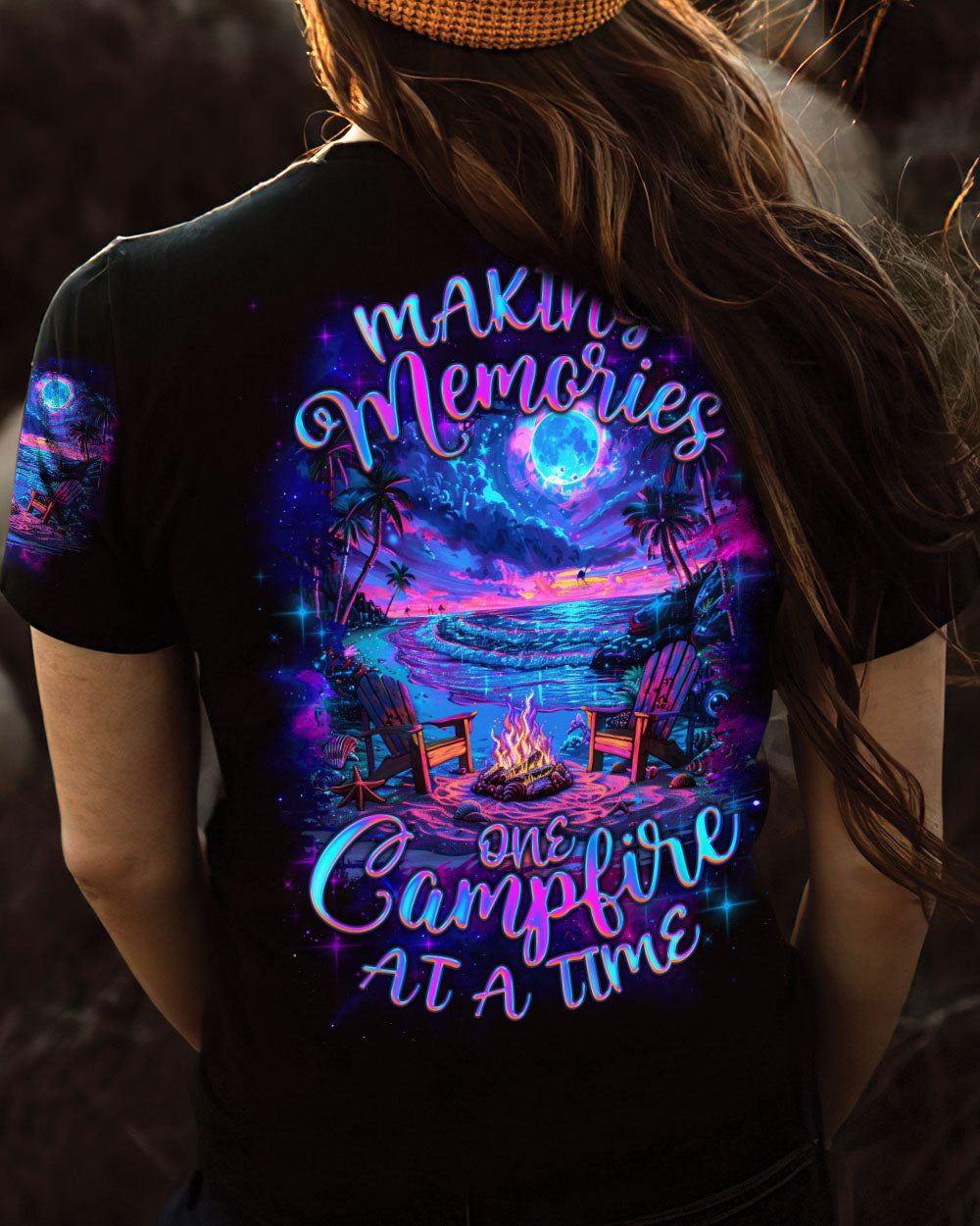 MAKING MEMORIES ONE CAMPFIRE AT A TIME BEACH ALL OVER PRINT - TLNZ1603243