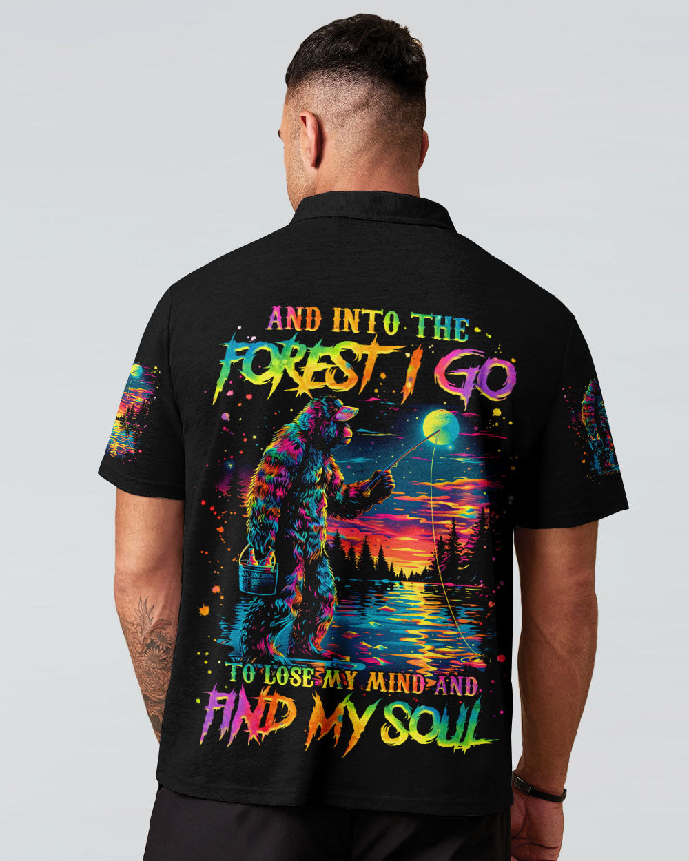 AND INTO THE FOREST I GO BIGFOOT FISHING ALL OVER PRINT - TLNZ1902254