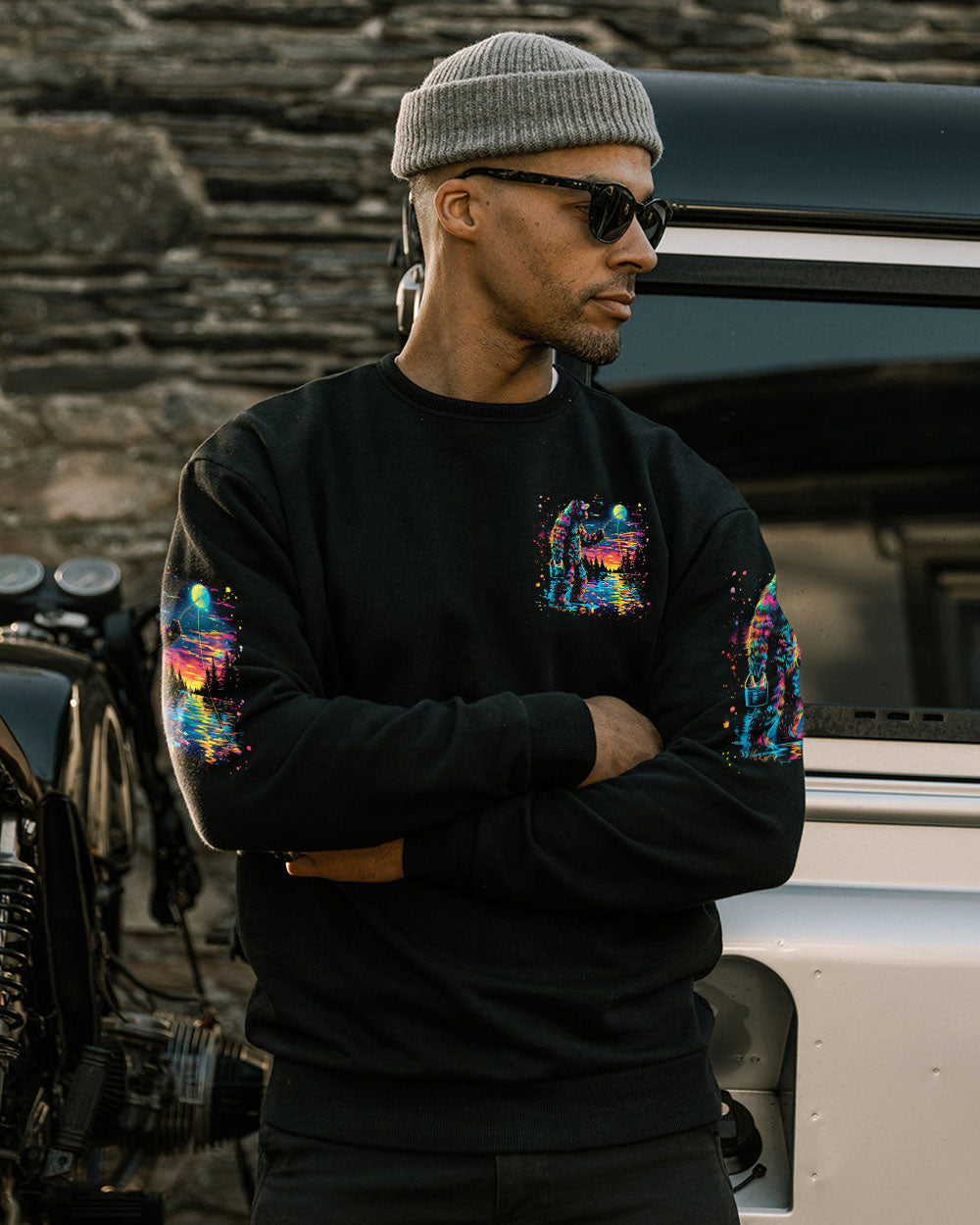 AND INTO THE FOREST I GO BIGFOOT FISHING ALL OVER PRINT - TLNZ1902254