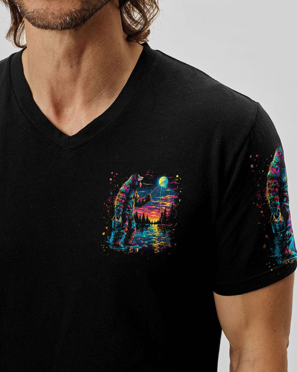 AND INTO THE FOREST I GO BIGFOOT FISHING ALL OVER PRINT - TLNZ1902254