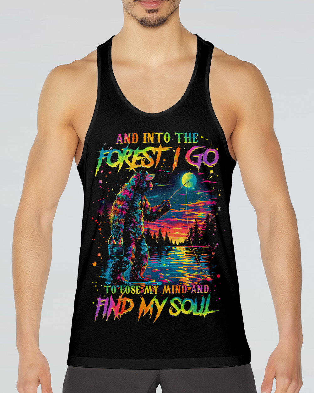 AND INTO THE FOREST I GO BIGFOOT FISHING ALL OVER PRINT - TLNZ1902254