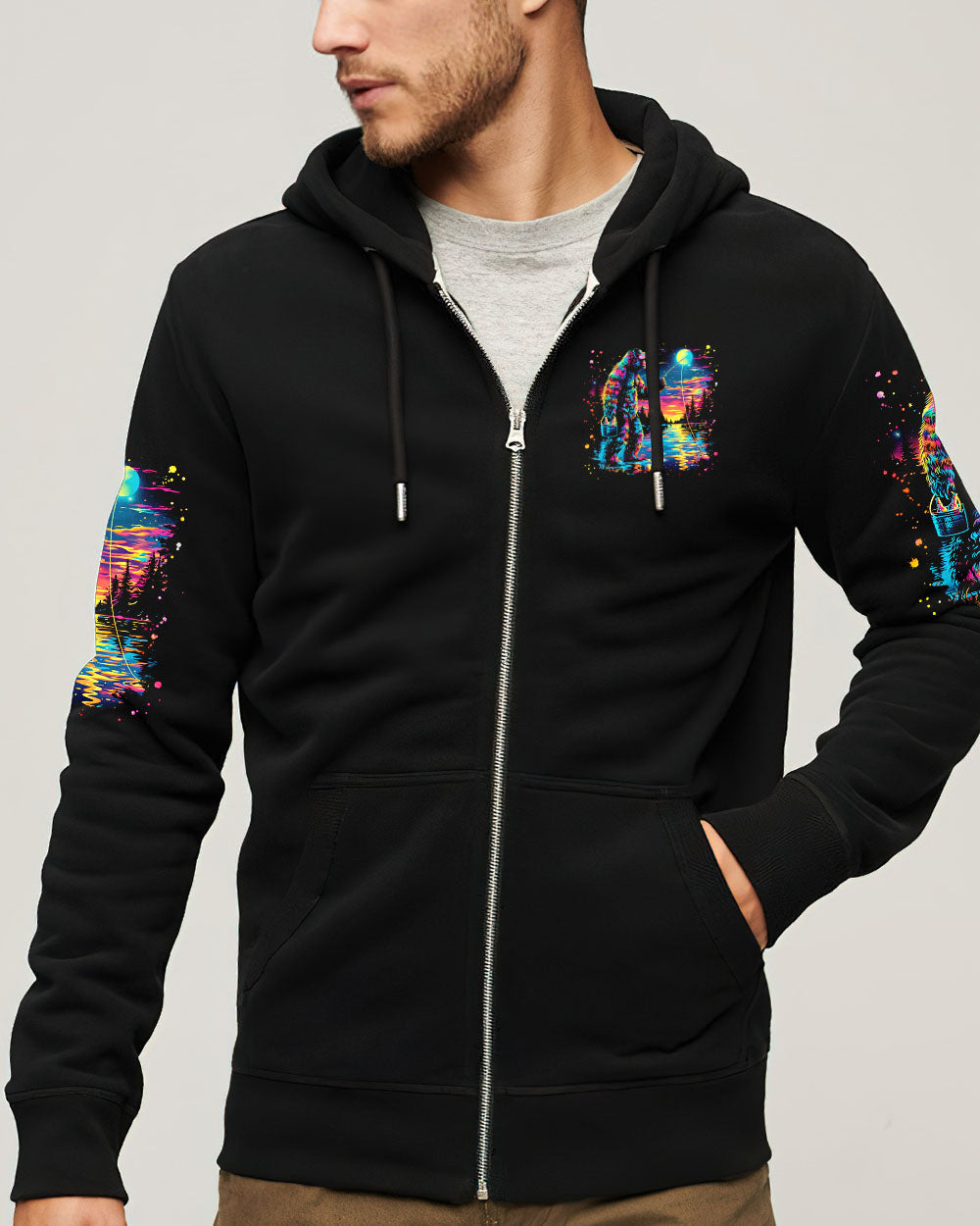 AND INTO THE FOREST I GO BIGFOOT FISHING ALL OVER PRINT - TLNZ1902254