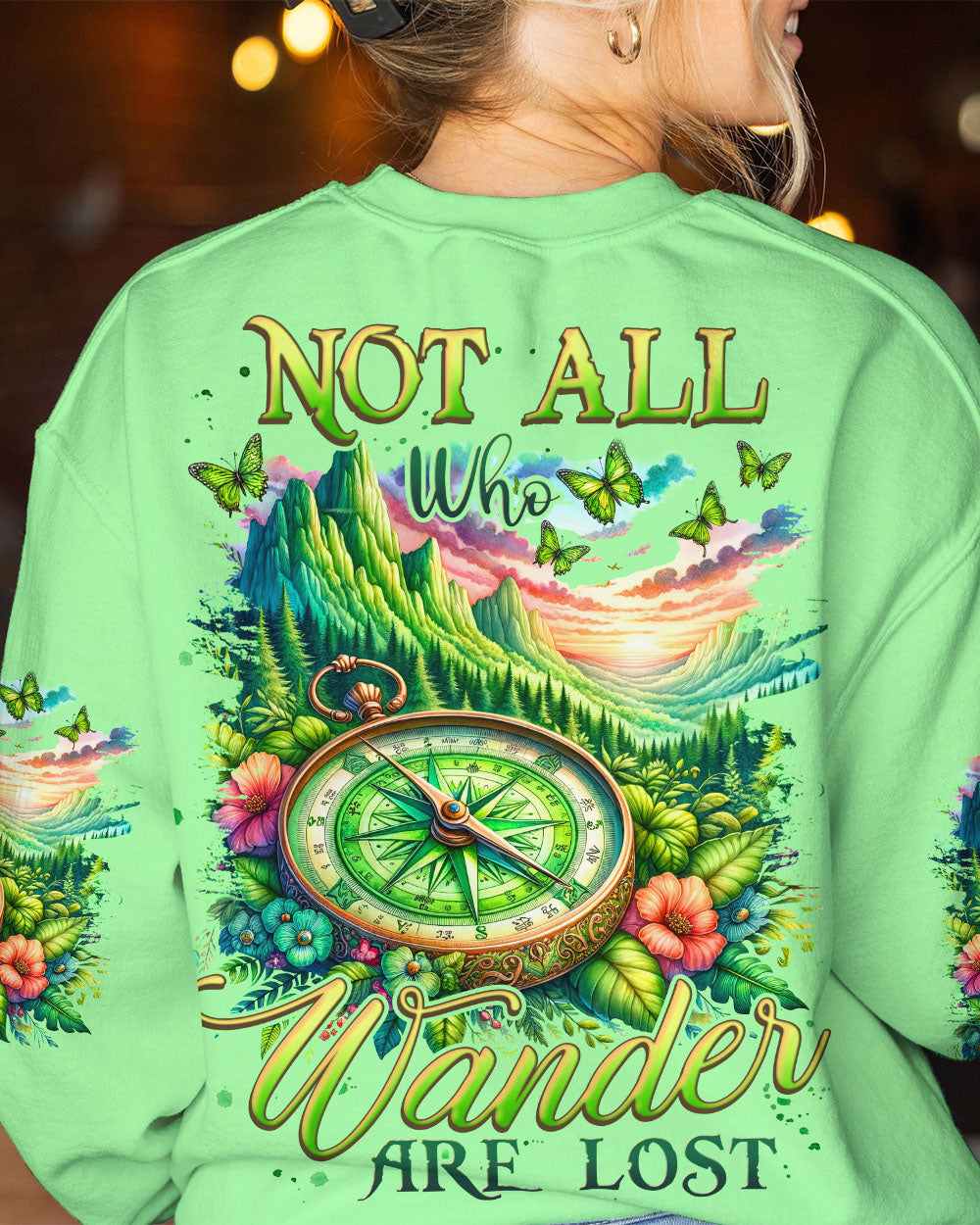 NOT ALL WHO WANDER ARE LOST COMPASS ALL OVER PRINT - TLNZ1910234