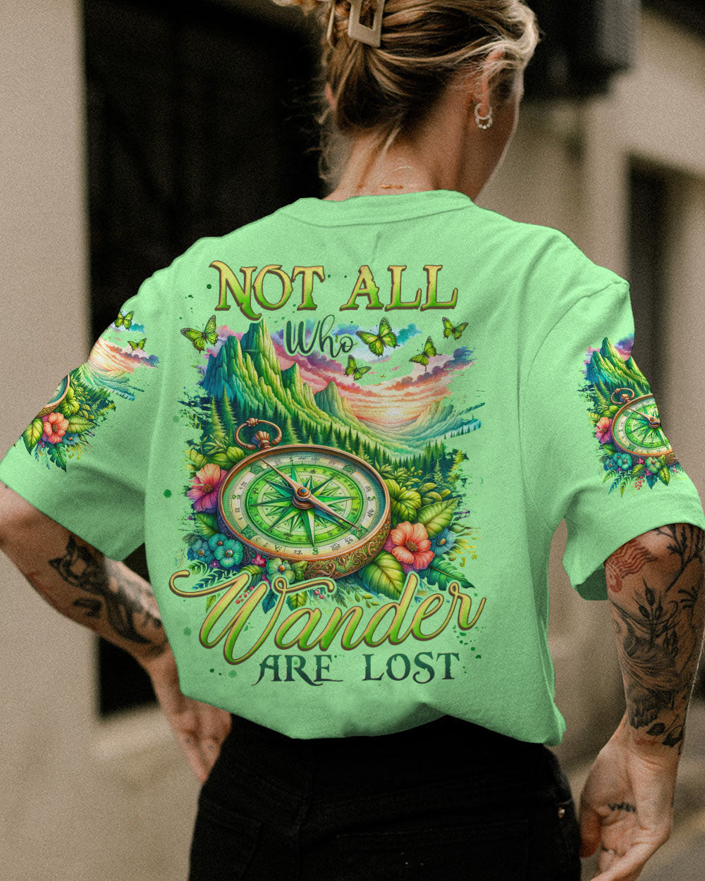 NOT ALL WHO WANDER ARE LOST COMPASS ALL OVER PRINT - TLNZ1910234