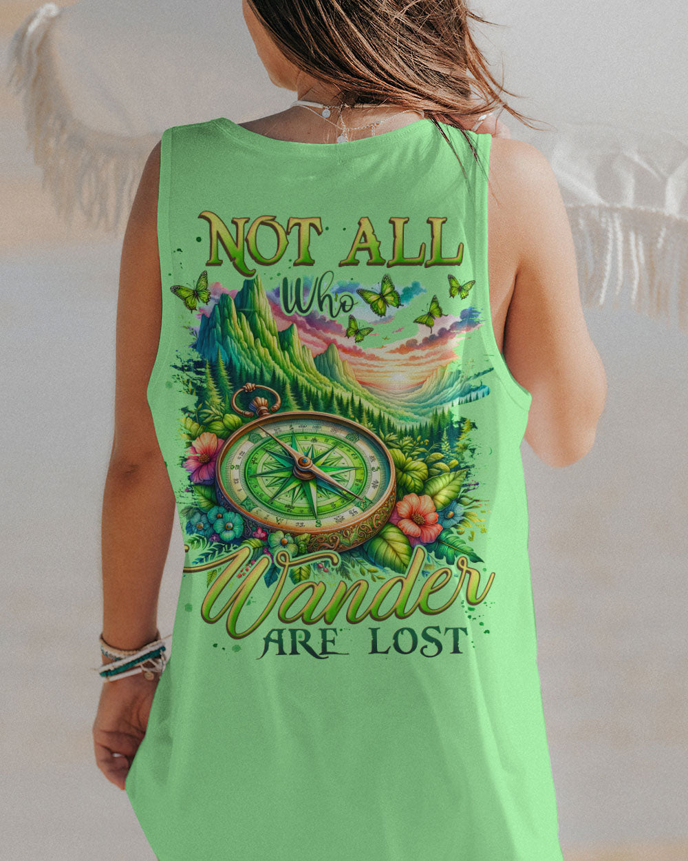 NOT ALL WHO WANDER ARE LOST COMPASS ALL OVER PRINT - TLNZ1910234