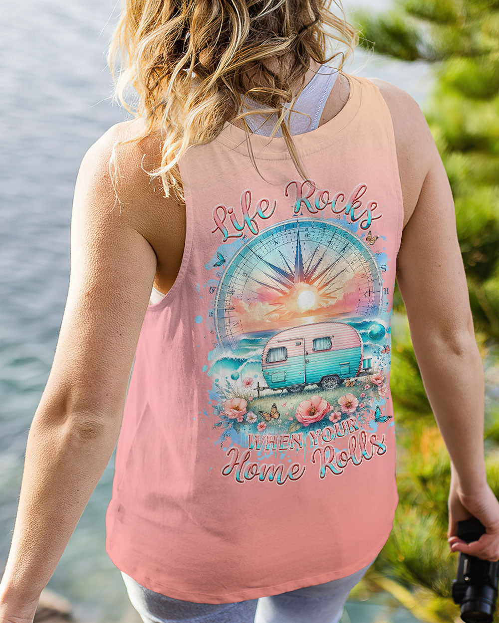 LIFE ROCKS WHEN YOUR HOME ROLLS COMPASS ALL OVER PRINT - TLNZ1912232