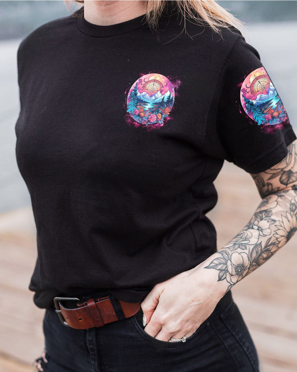 ALWAYS TAKE THE SCENIC ROUTE COMPASS ALL OVER PRINT - TLNZ2306233