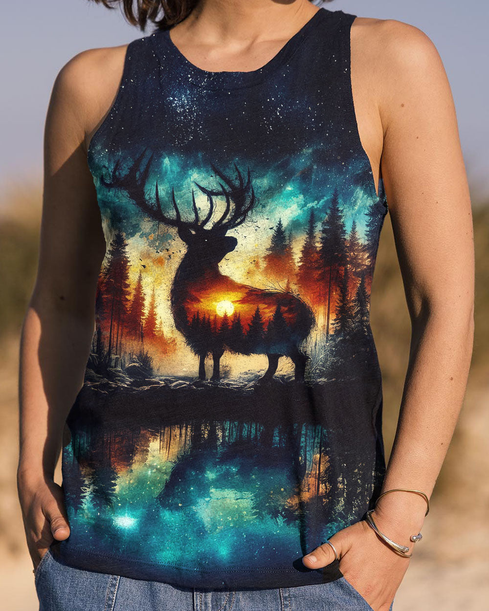 FIND ME WHERE THE WILD THINGS ARE DEER HUNTING NATURE ALL OVER PRINT  - TLNZ2311241