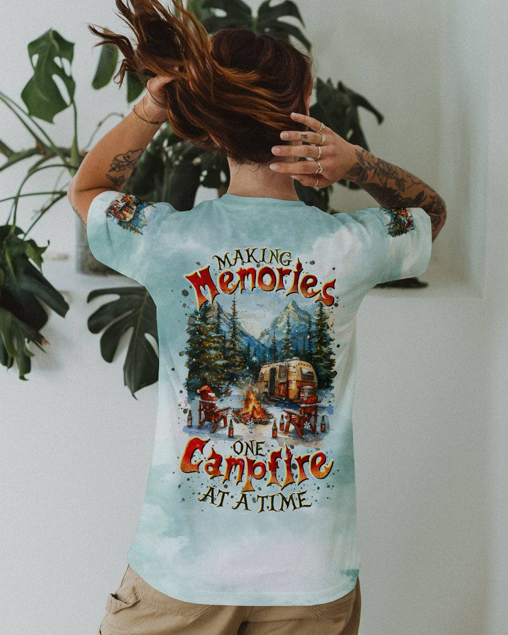 MAKING MEMORIES ONE CAMPFIRE AT A TIME  CHRISTMAS ALL OVER PRINT - TLTR0410244