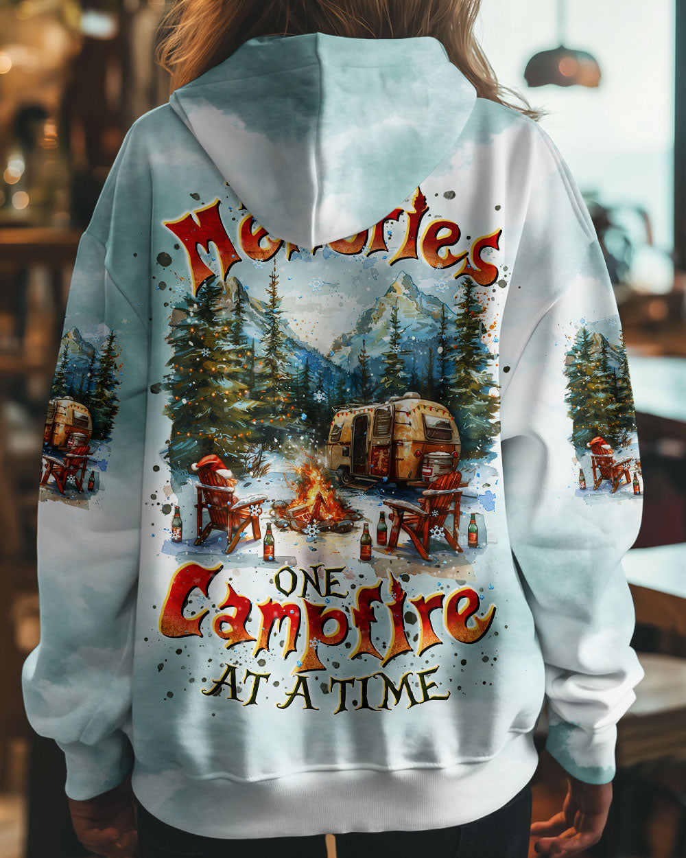 MAKING MEMORIES ONE CAMPFIRE AT A TIME  CHRISTMAS ALL OVER PRINT - TLTR0410244