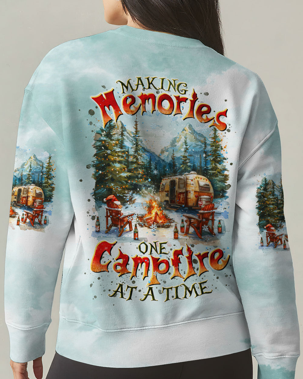 MAKING MEMORIES ONE CAMPFIRE AT A TIME  CHRISTMAS ALL OVER PRINT - TLTR0410244