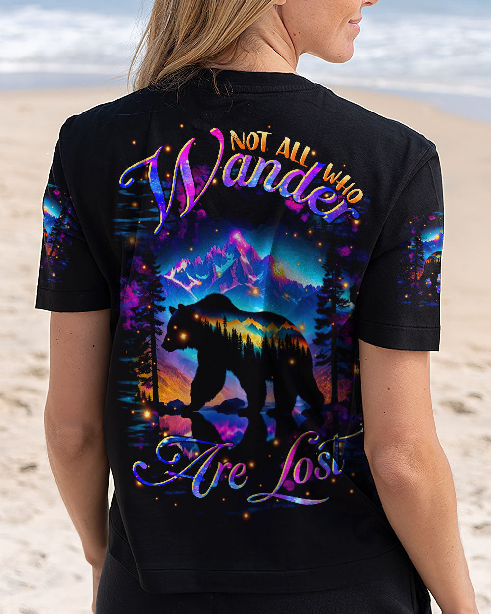 NOT ALL WHO WANDER ARE LOST BEAR COLORFUL ALL OVER PRINT - TLTR1611242
