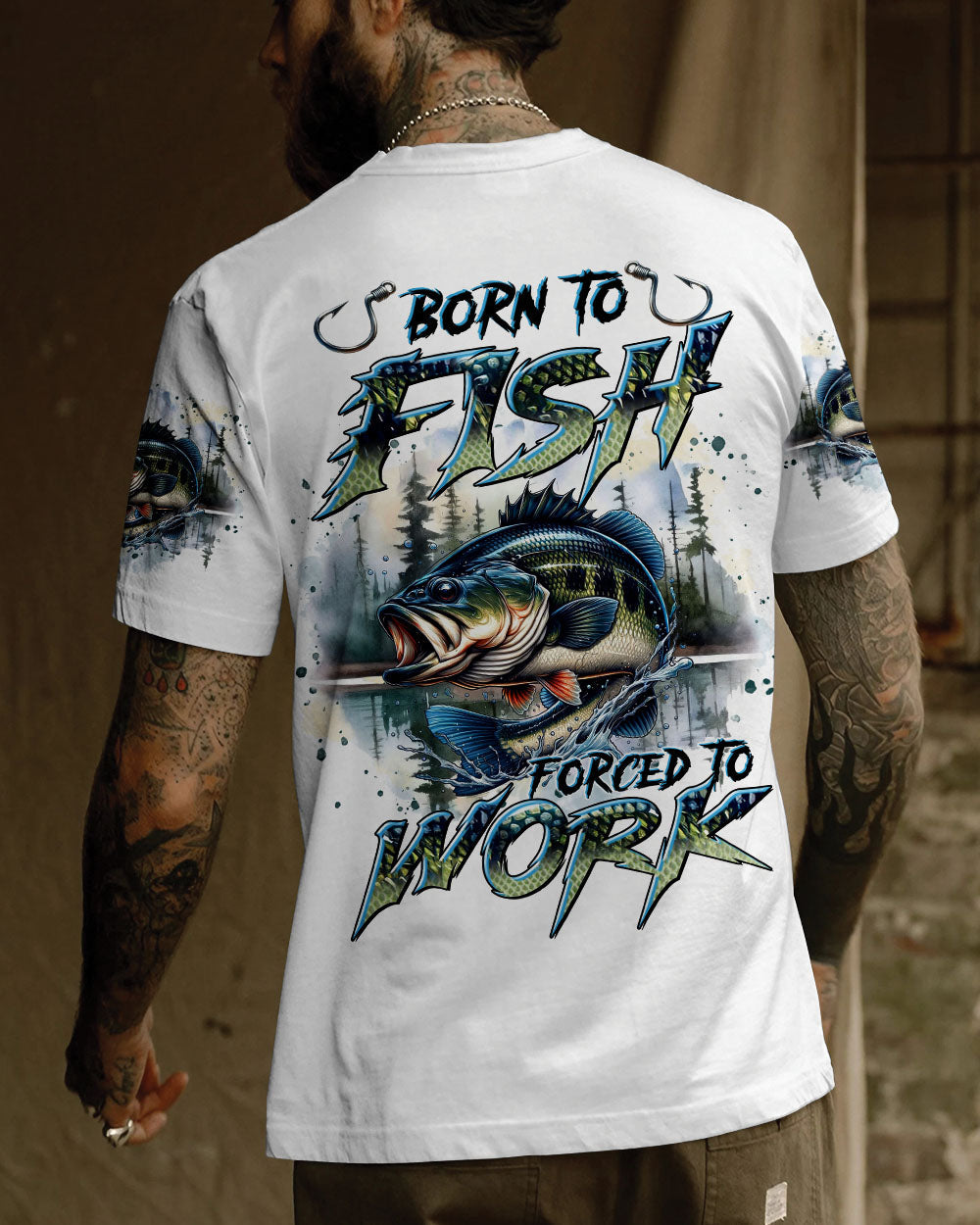 BORN TO FISH ALL OVER PRINT - TLTR1709243
