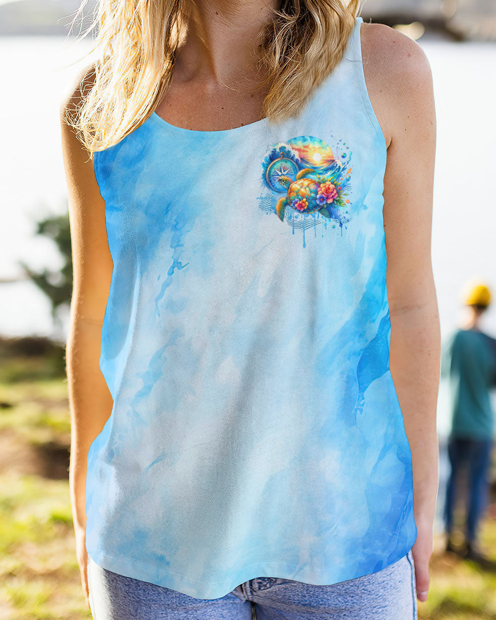 SALTWATER HEALS EVERYTHING COMPASS TURTLE ALL OVER PRINT - TLTR2911234