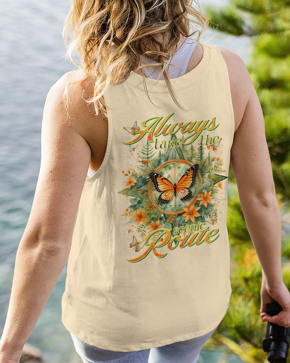 ALWAYS TAKE THE SCENIC ROUTE COMPASS ALL OVER PRINT - TLTR2912232