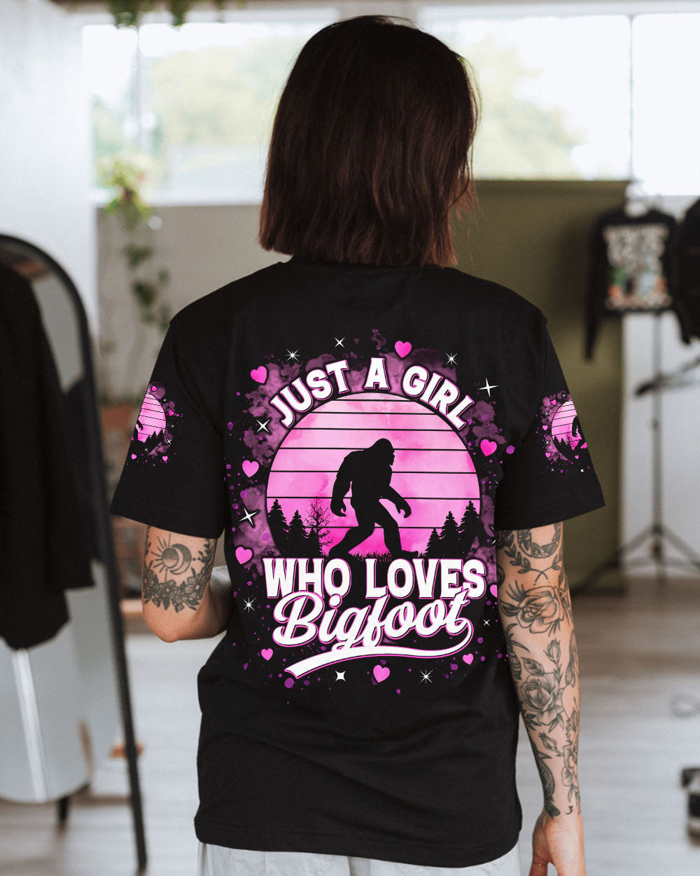 JUST A GIRL WHO LOVES BIGFOOT ALL OVER PRINT - TLTR3110244