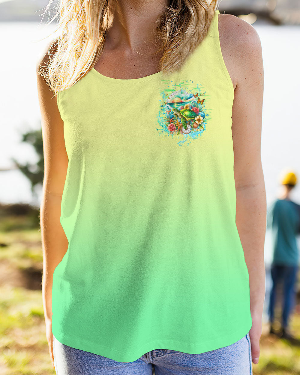 SALTWATER HEALS EVERYTHING COMPASS TURTLE ALL OVER PRINT - TLTW0612234