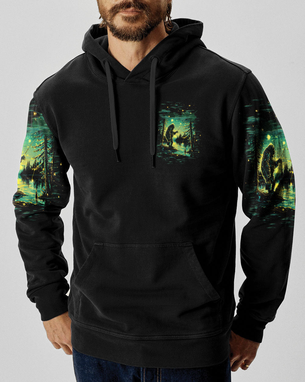 AND INTO THE FOREST I GO BIGFOOT FISHING ALL OVER PRINT   - TLTW0703254