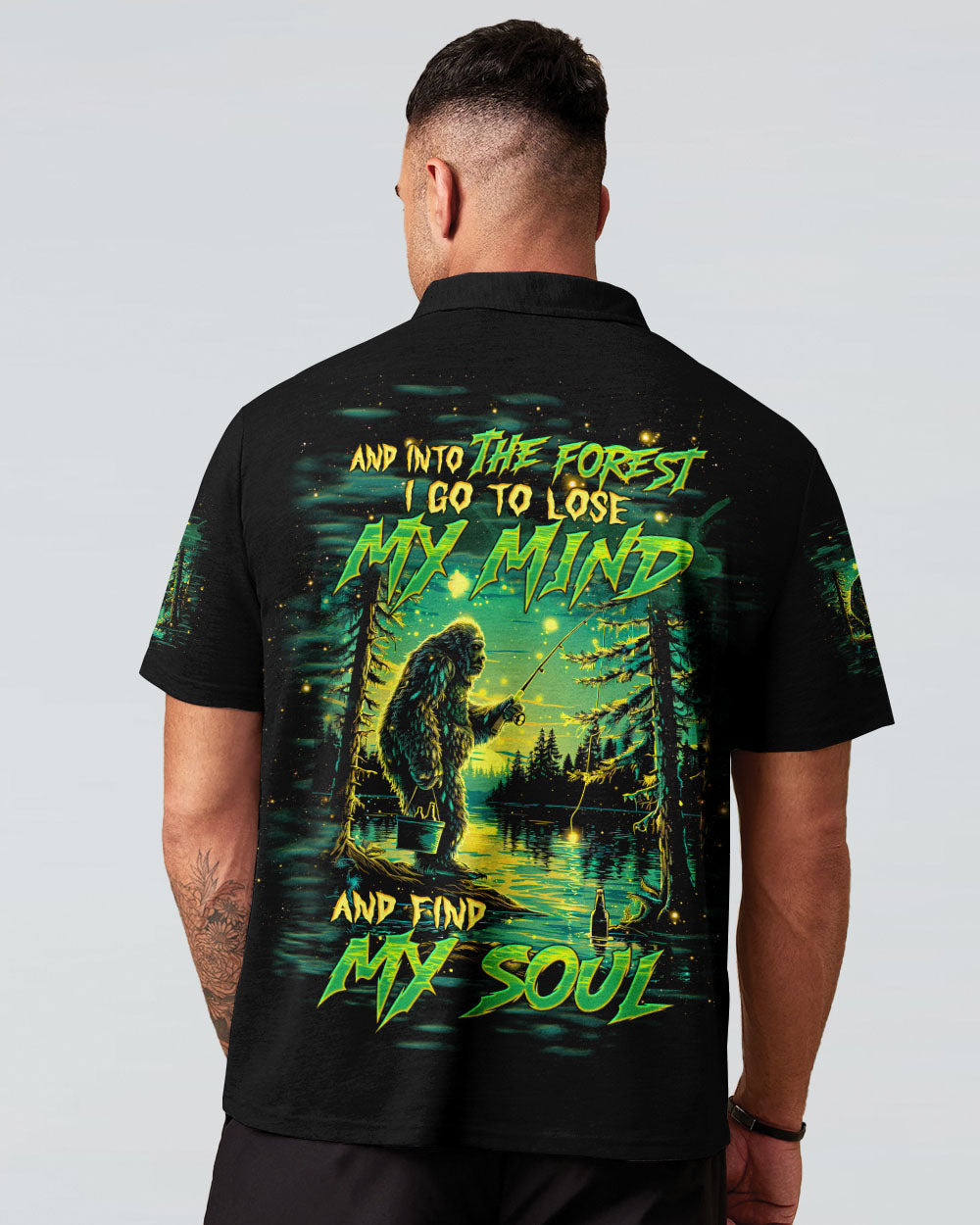AND INTO THE FOREST I GO BIGFOOT FISHING ALL OVER PRINT   - TLTW0703254