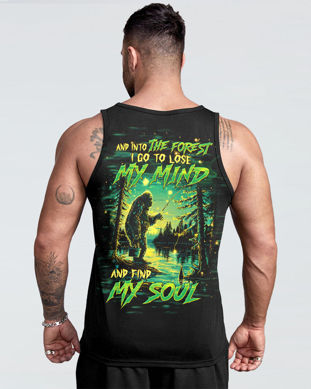 AND INTO THE FOREST I GO BIGFOOT FISHING ALL OVER PRINT   - TLTW0703254