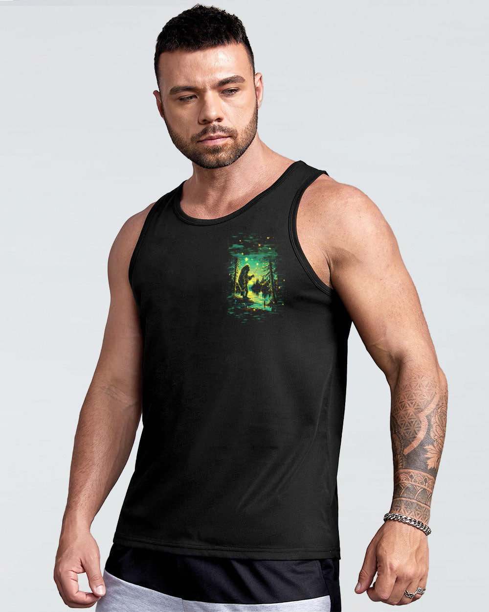 AND INTO THE FOREST I GO BIGFOOT FISHING ALL OVER PRINT   - TLTW0703254