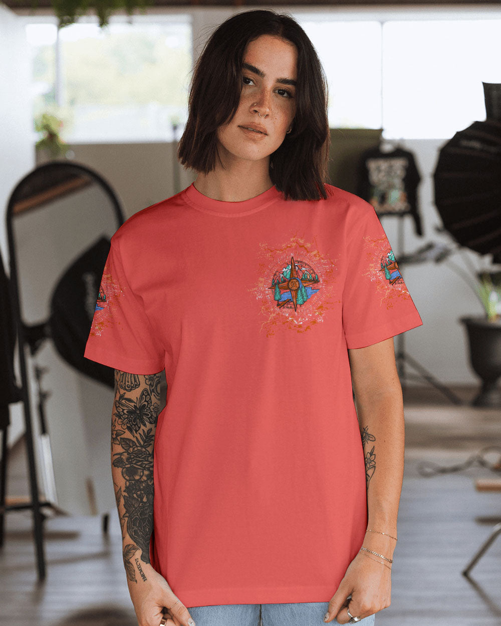 NOT ALL WHO WANDER ARE LOST COMPASS ALL OVER PRINT - TLTW1408244
