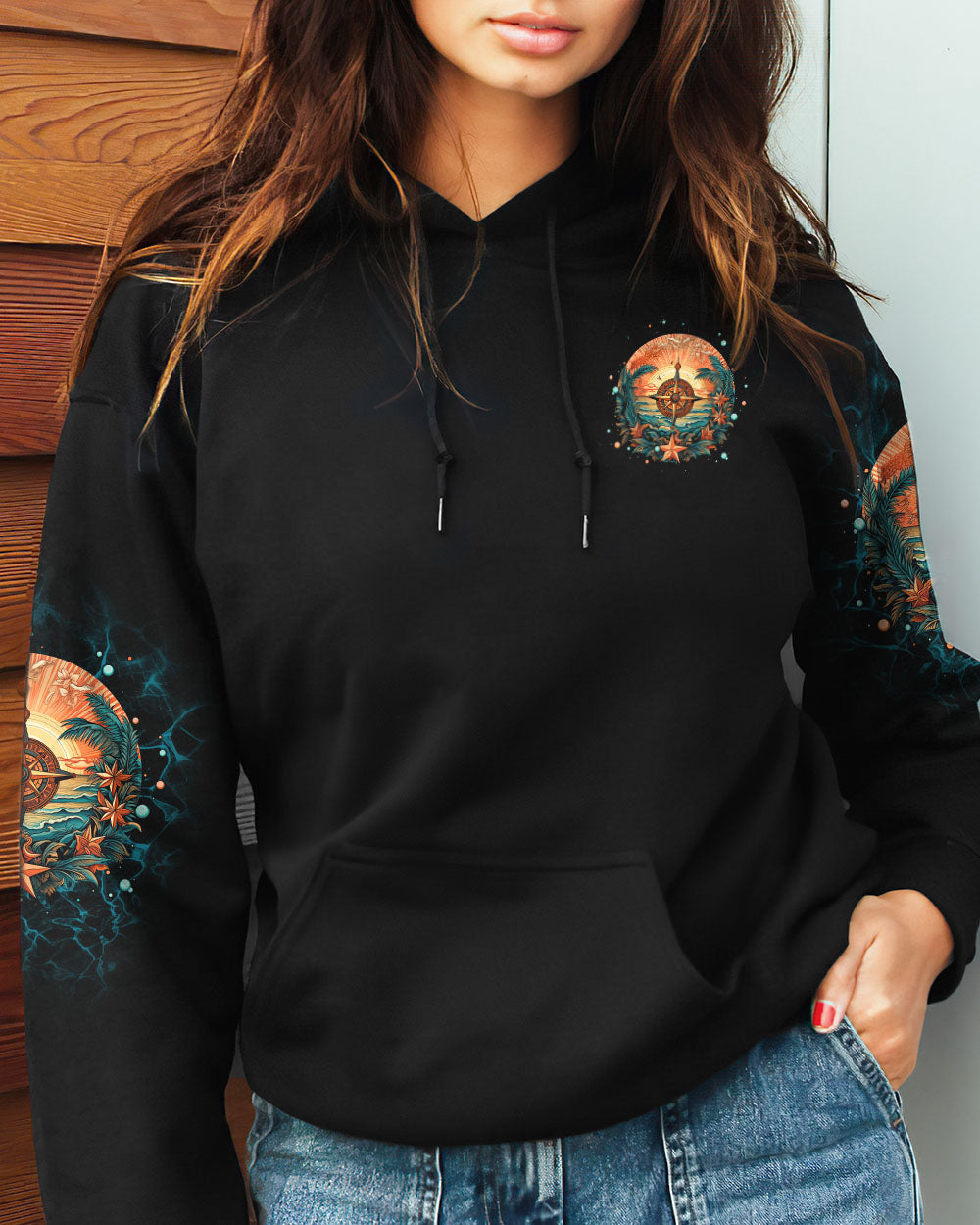 SMELL THE SEA FEEL THE BREEZE COMPASS ALL OVER PRINT - TLTW1506232
