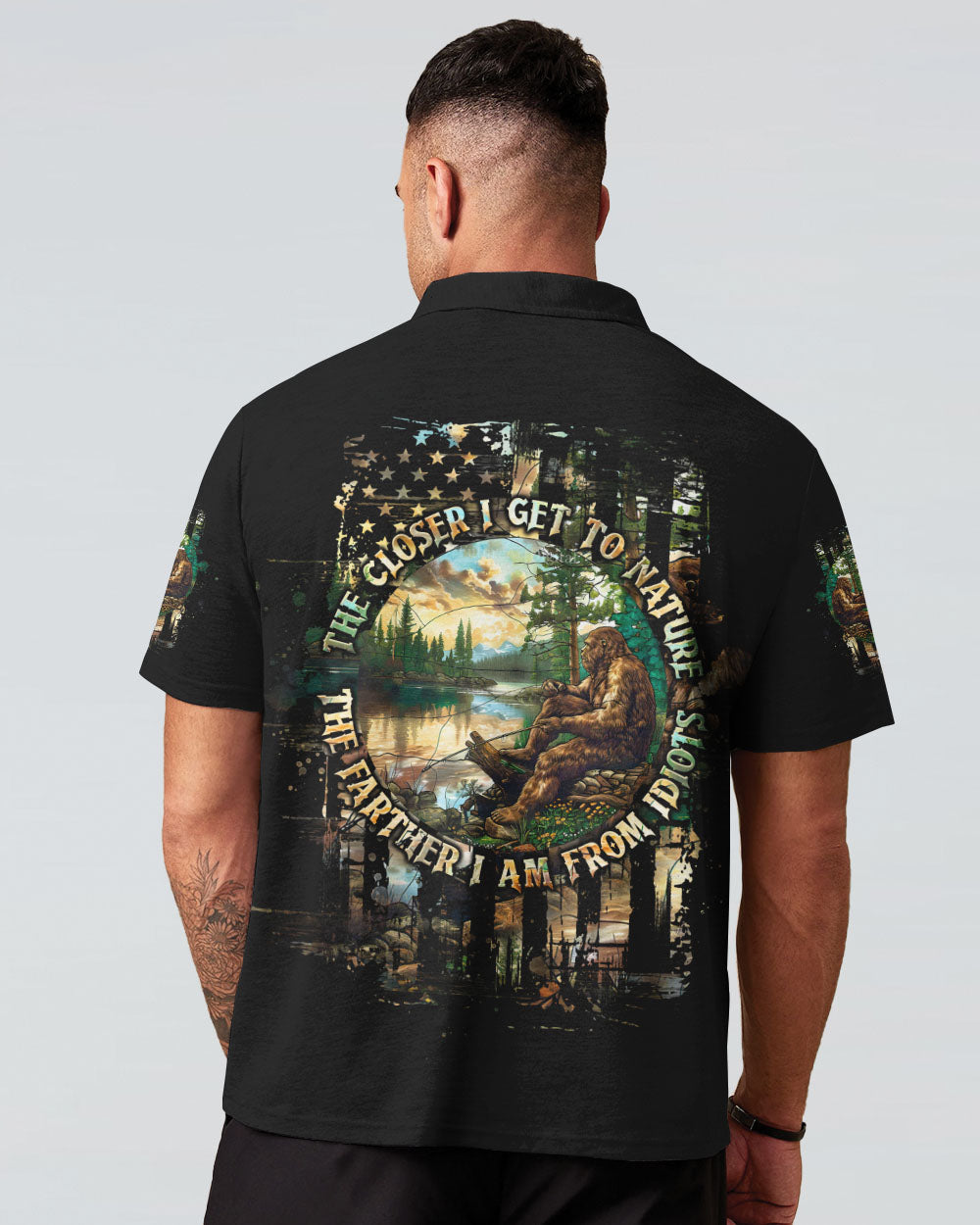 THE CLOSER I GET TO NATURE BIGFOOT FISHING ALL OVER PRINT - TLTW1609242