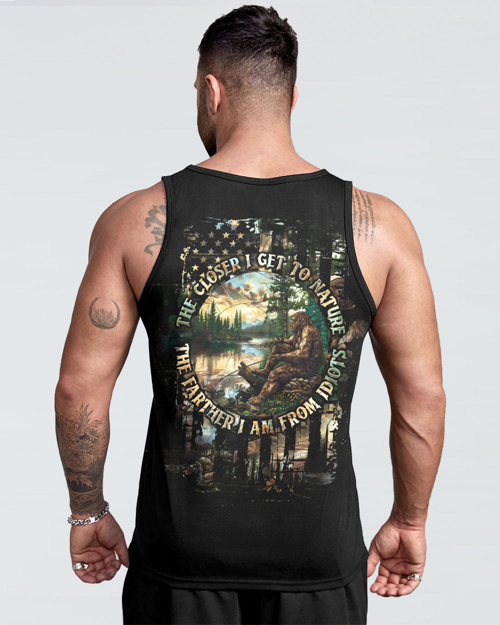 THE CLOSER I GET TO NATURE BIGFOOT FISHING ALL OVER PRINT - TLTW1609242