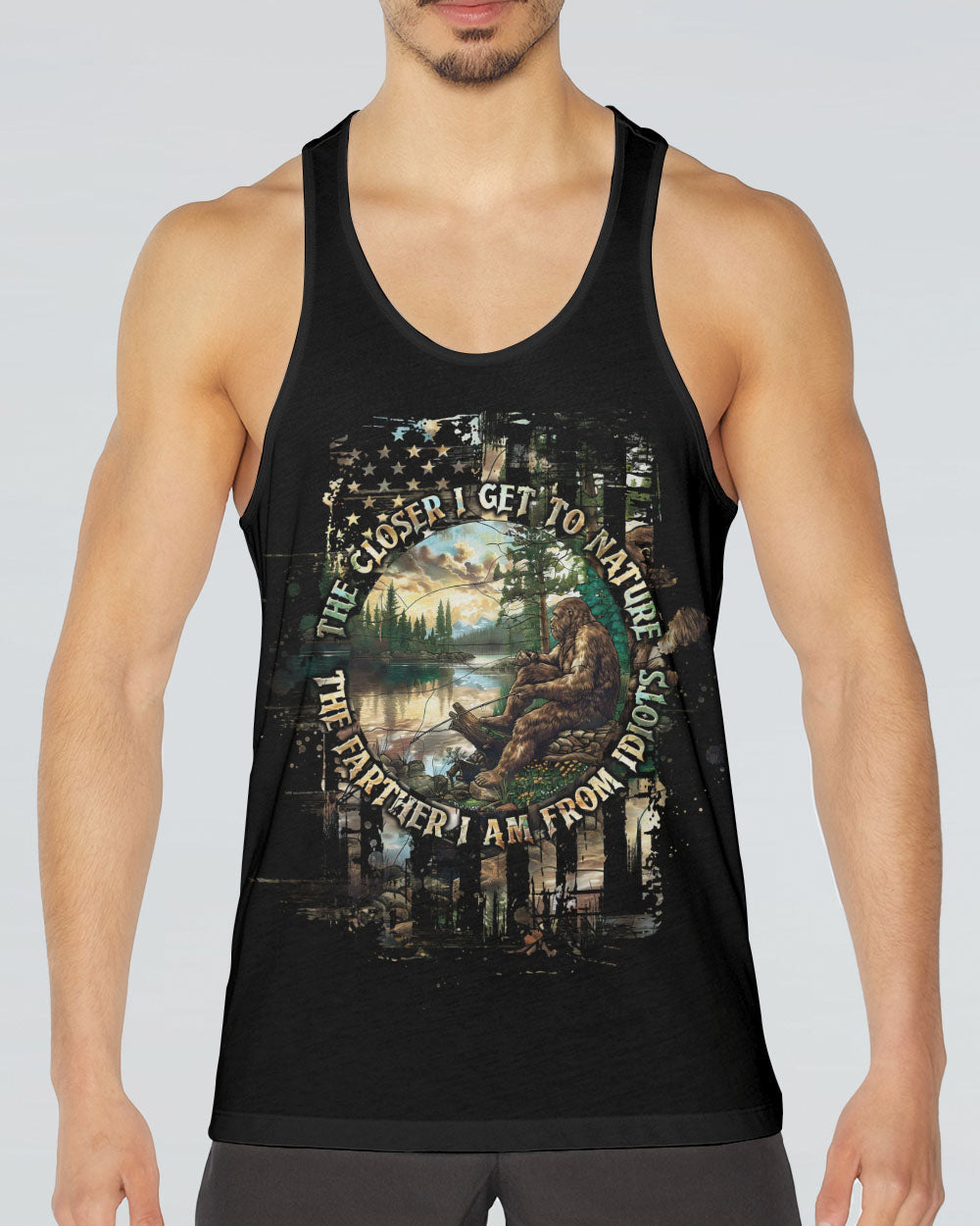 THE CLOSER I GET TO NATURE BIGFOOT FISHING ALL OVER PRINT - TLTW1609242