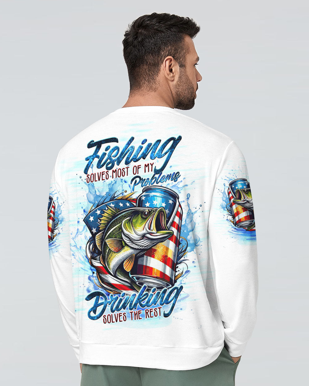 FISHING SOLVES MOST OF MY PROBLEMS ALL OVER PRINT - TLTW1709245