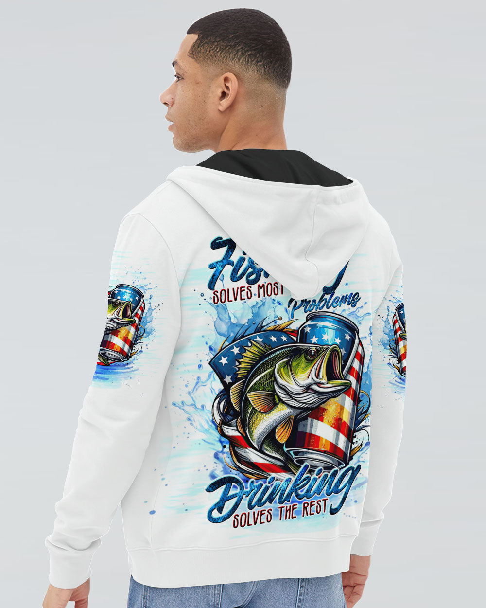 FISHING SOLVES MOST OF MY PROBLEMS ALL OVER PRINT - TLTW1709245