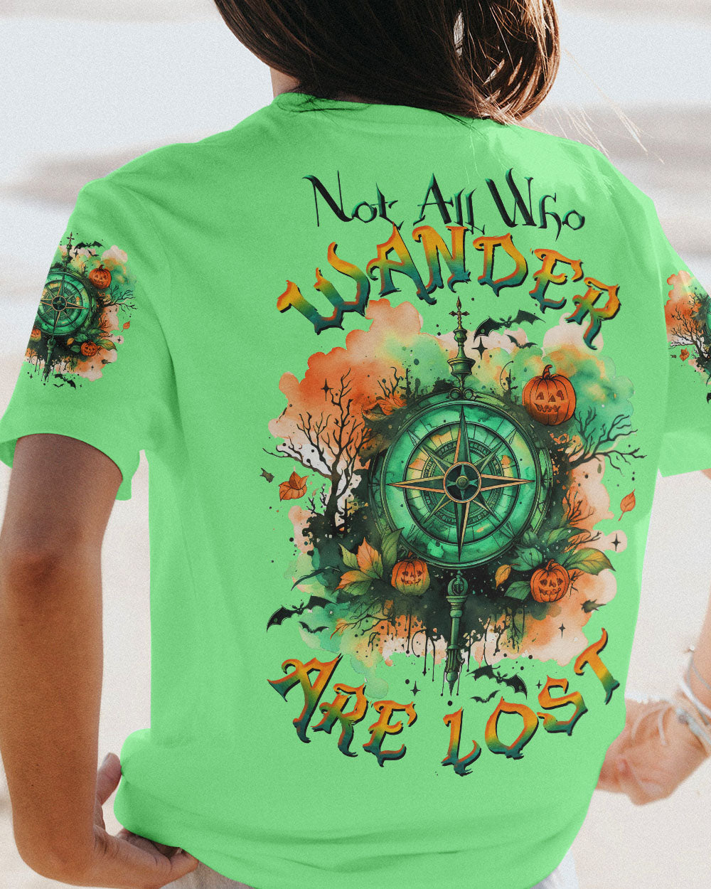 NOT ALL WHO WANDER ARE LOST COMPASS HALLOWEEN ALL OVER PRINT - TLTW2108232