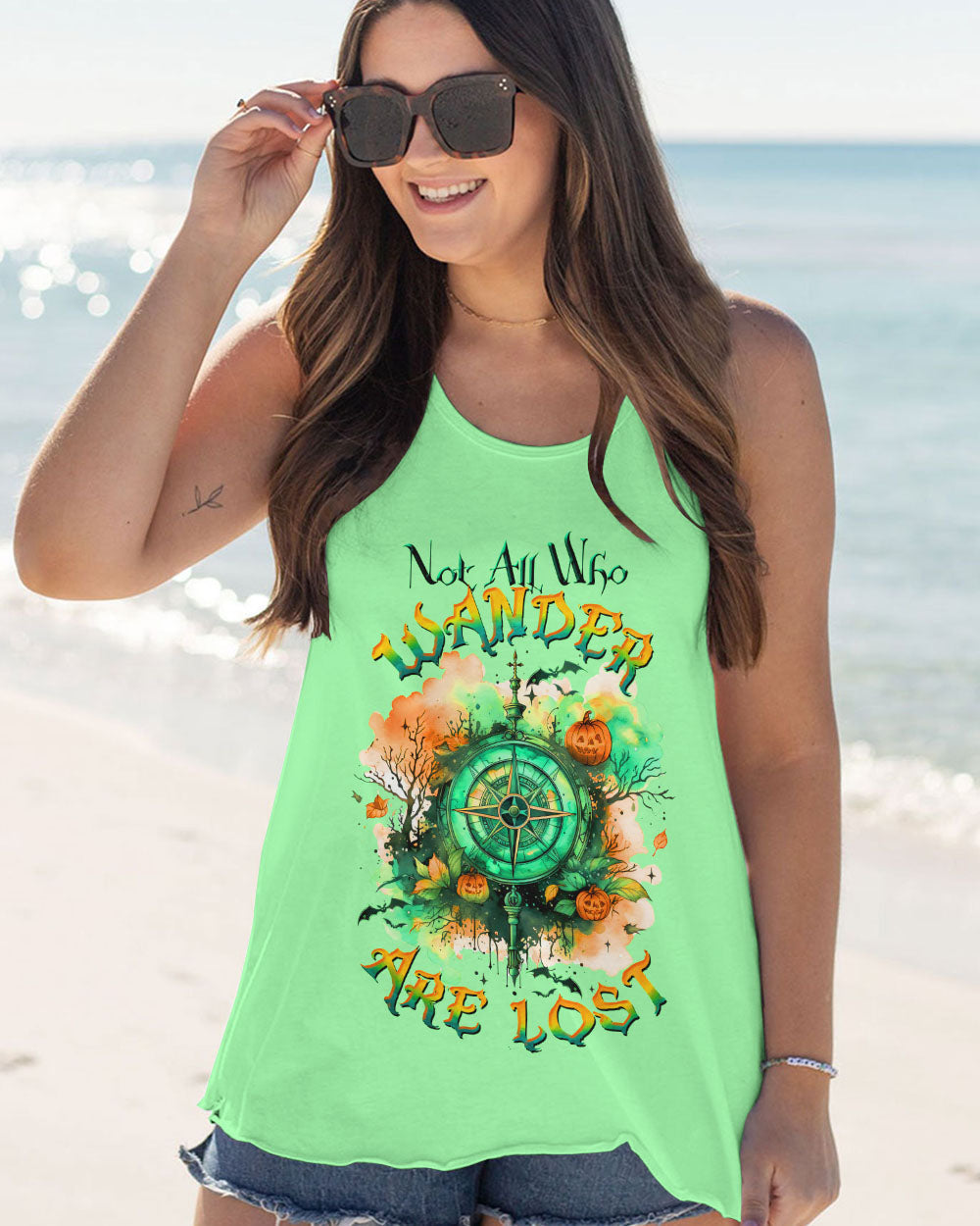 NOT ALL WHO WANDER ARE LOST COMPASS HALLOWEEN ALL OVER PRINT - TLTW2108232