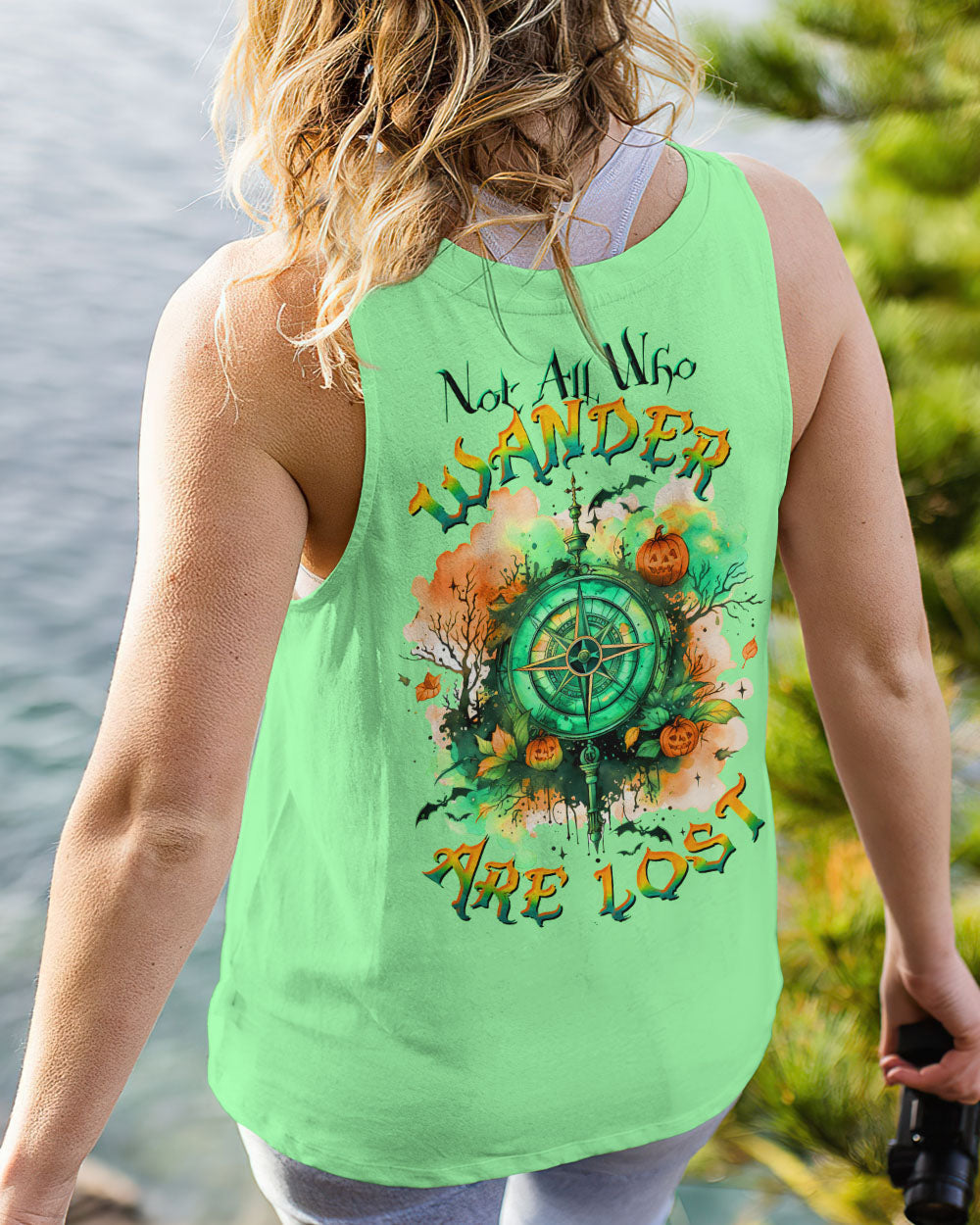 NOT ALL WHO WANDER ARE LOST COMPASS HALLOWEEN ALL OVER PRINT - TLTW2108232