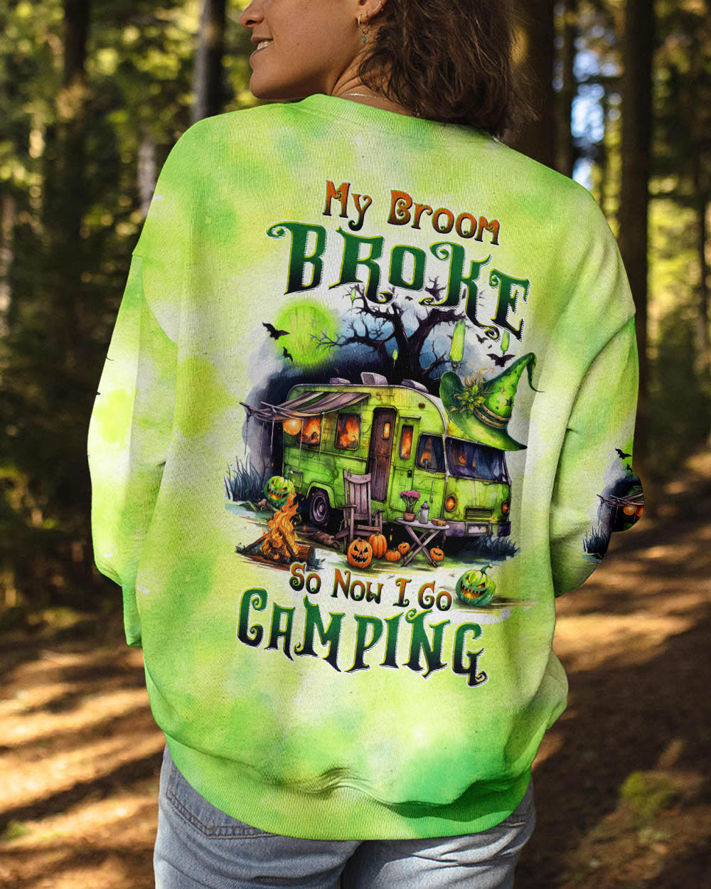 MY BROOM BROKE SO NOW HALLOWEEN CAMPING ALL OVER PRINT - TLTW2408233