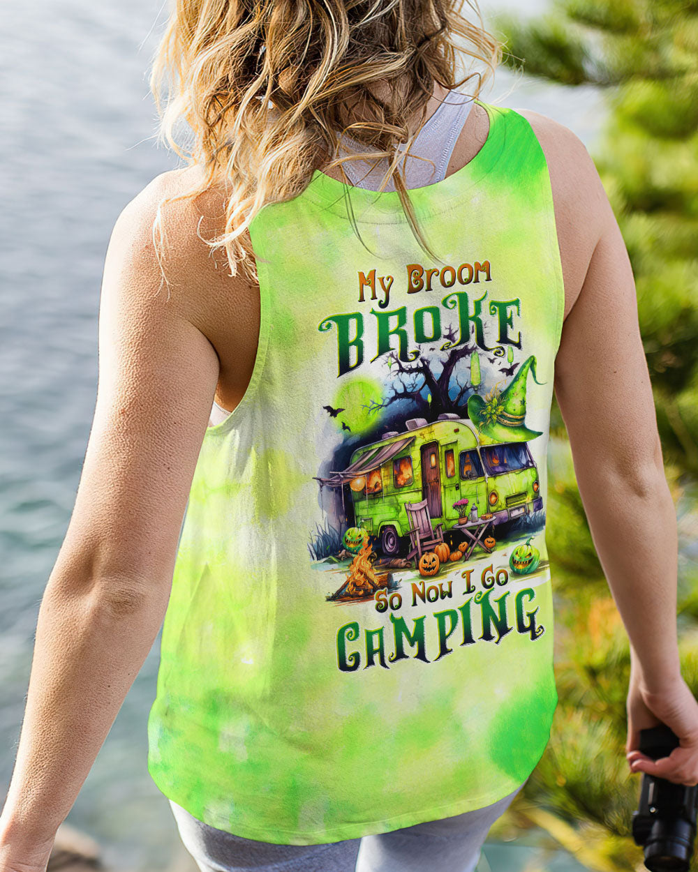 MY BROOM BROKE SO NOW HALLOWEEN CAMPING ALL OVER PRINT - TLTW2408233