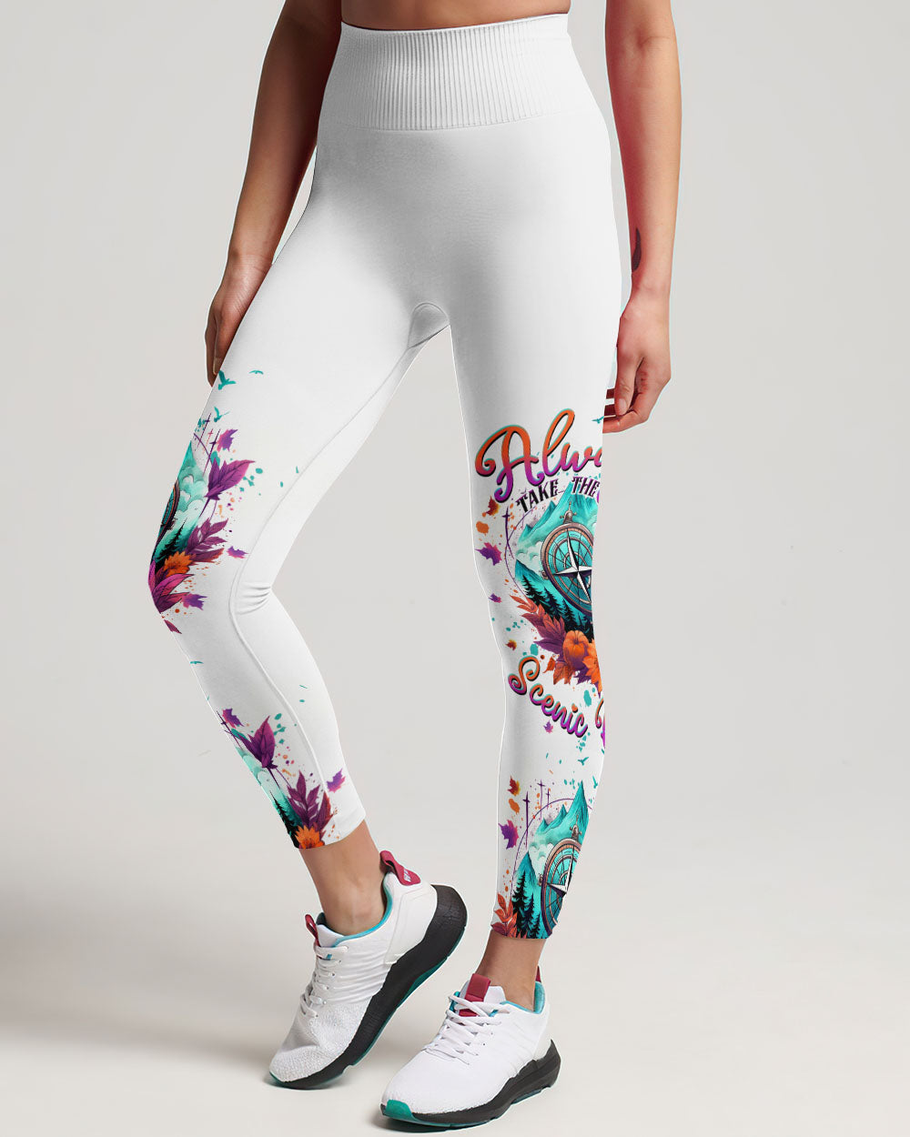 ALWAYS TAKE THE SCENIC ROUTE COMPASS ALL OVER PRINT - TLTW2507234