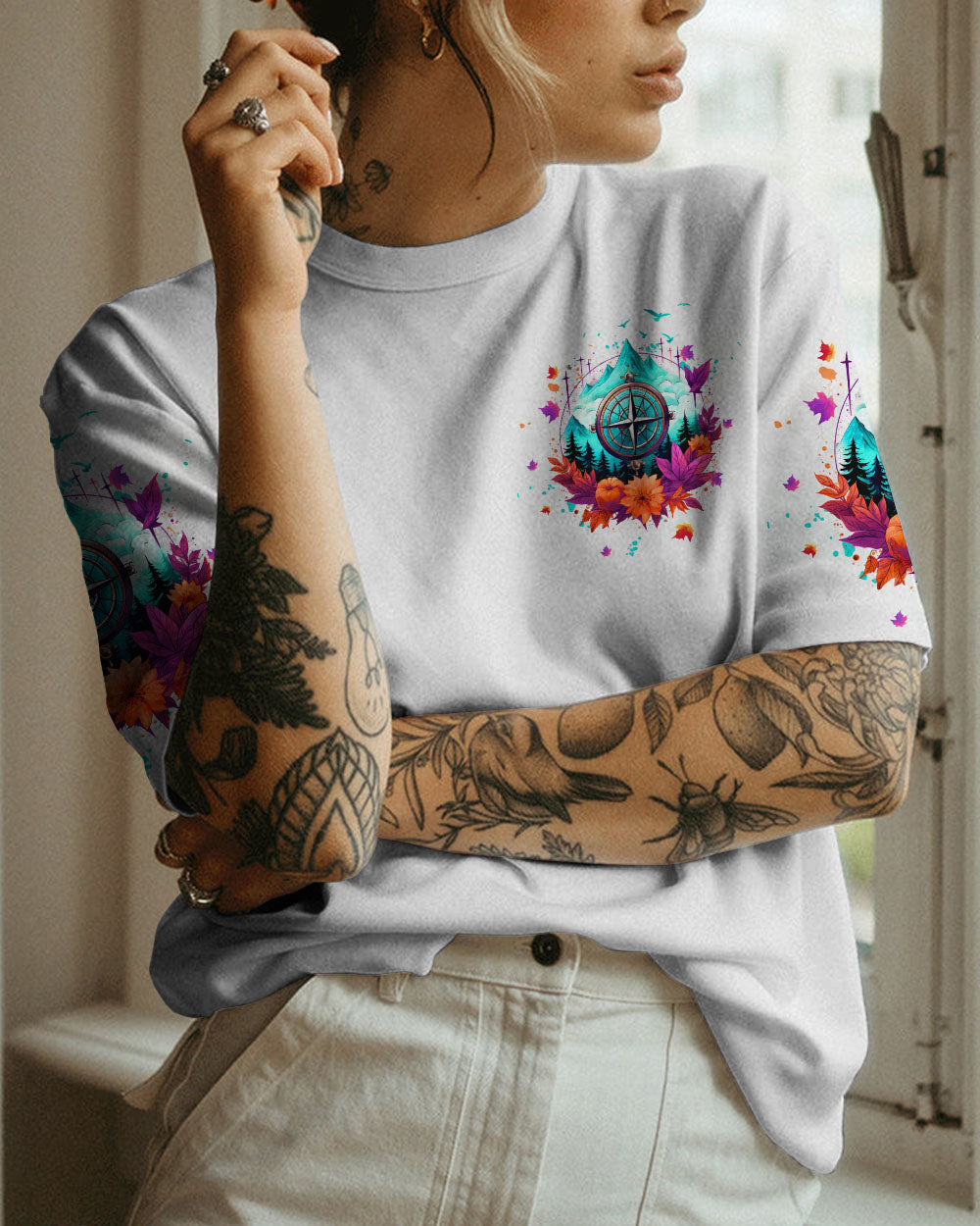 ALWAYS TAKE THE SCENIC ROUTE COMPASS ALL OVER PRINT - TLTW2507234