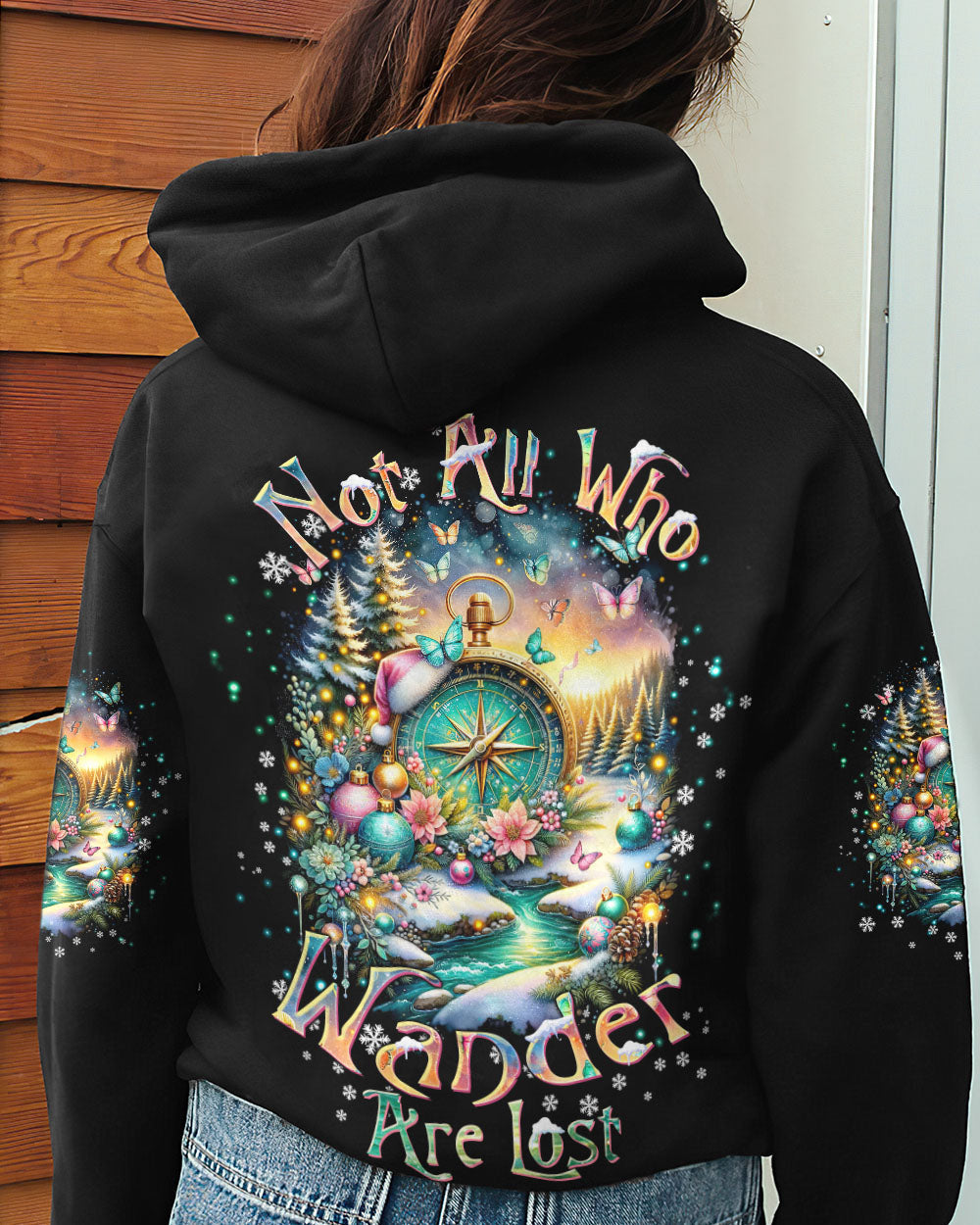 NOT ALL WHO WANDER ARE LOST COMPASS CHRISTMAS ALL OVER PRINT - TLTW2610233