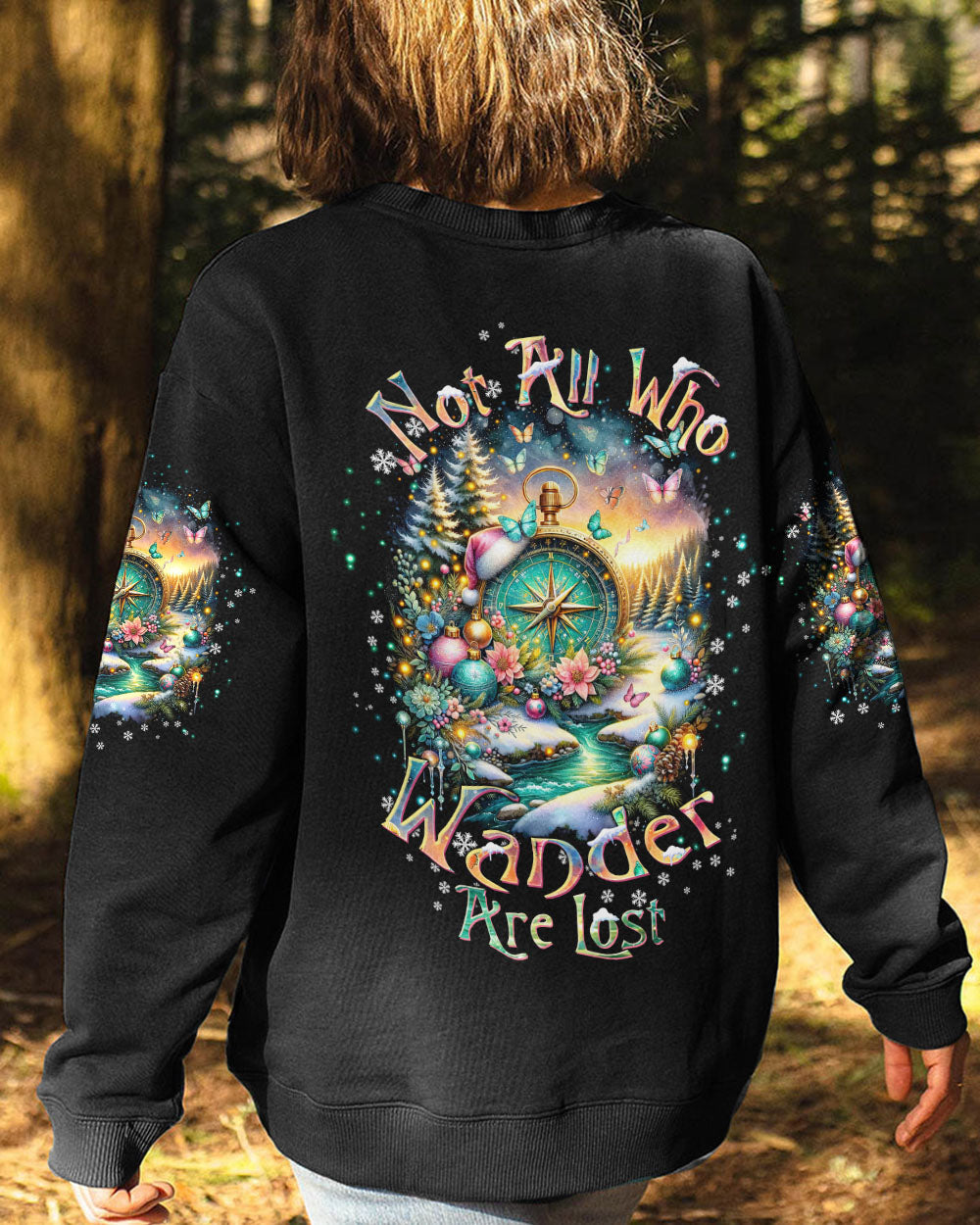 NOT ALL WHO WANDER ARE LOST COMPASS CHRISTMAS ALL OVER PRINT - TLTW2610233