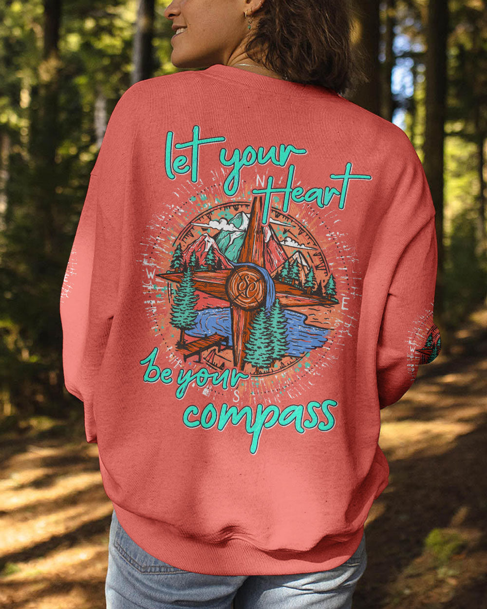 HEART BE YOUR COMPASS ALL OVER PRINT - TY0602241