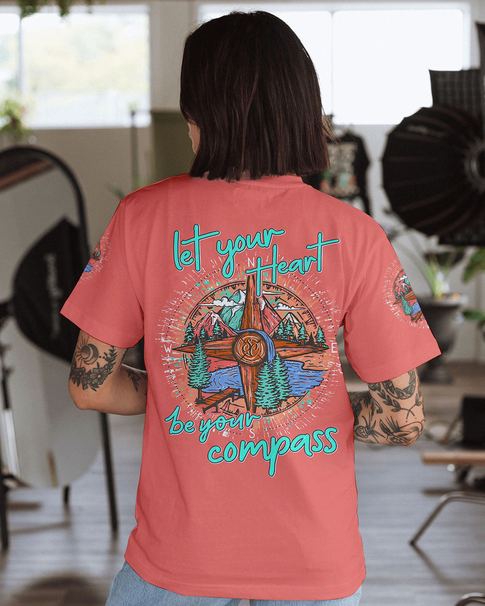 HEART BE YOUR COMPASS ALL OVER PRINT - TY0602241