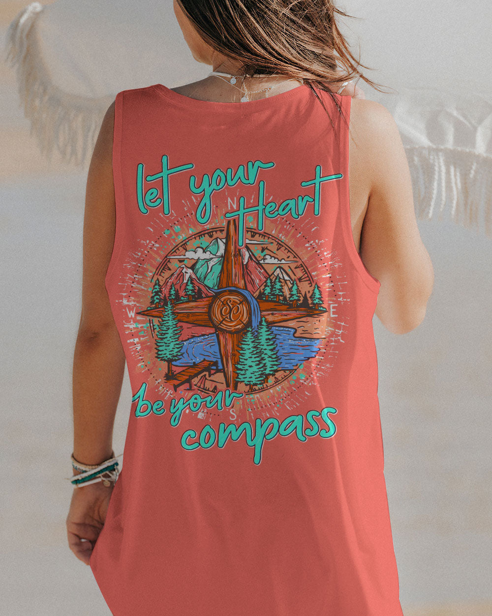 HEART BE YOUR COMPASS ALL OVER PRINT - TY0602241