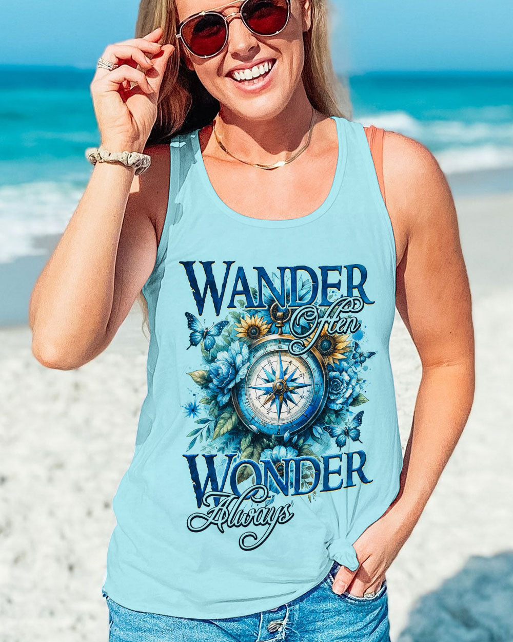 WANDER OFTEN COMPASS ALL OVER PRINT - TY0612232