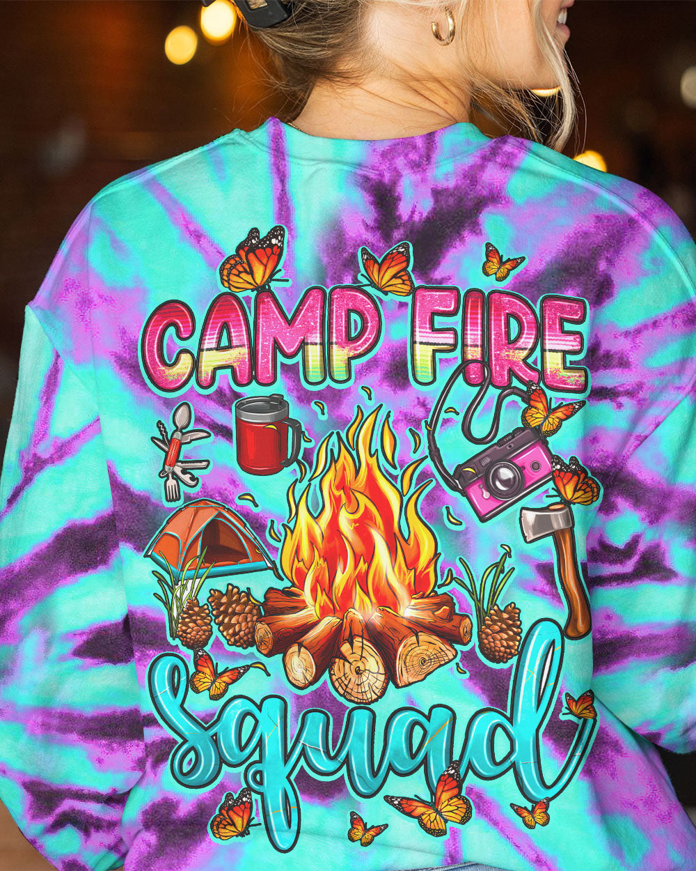 CAMP FIRE SQUAD TIE DYE ALL OVER PRINT - TY0707232